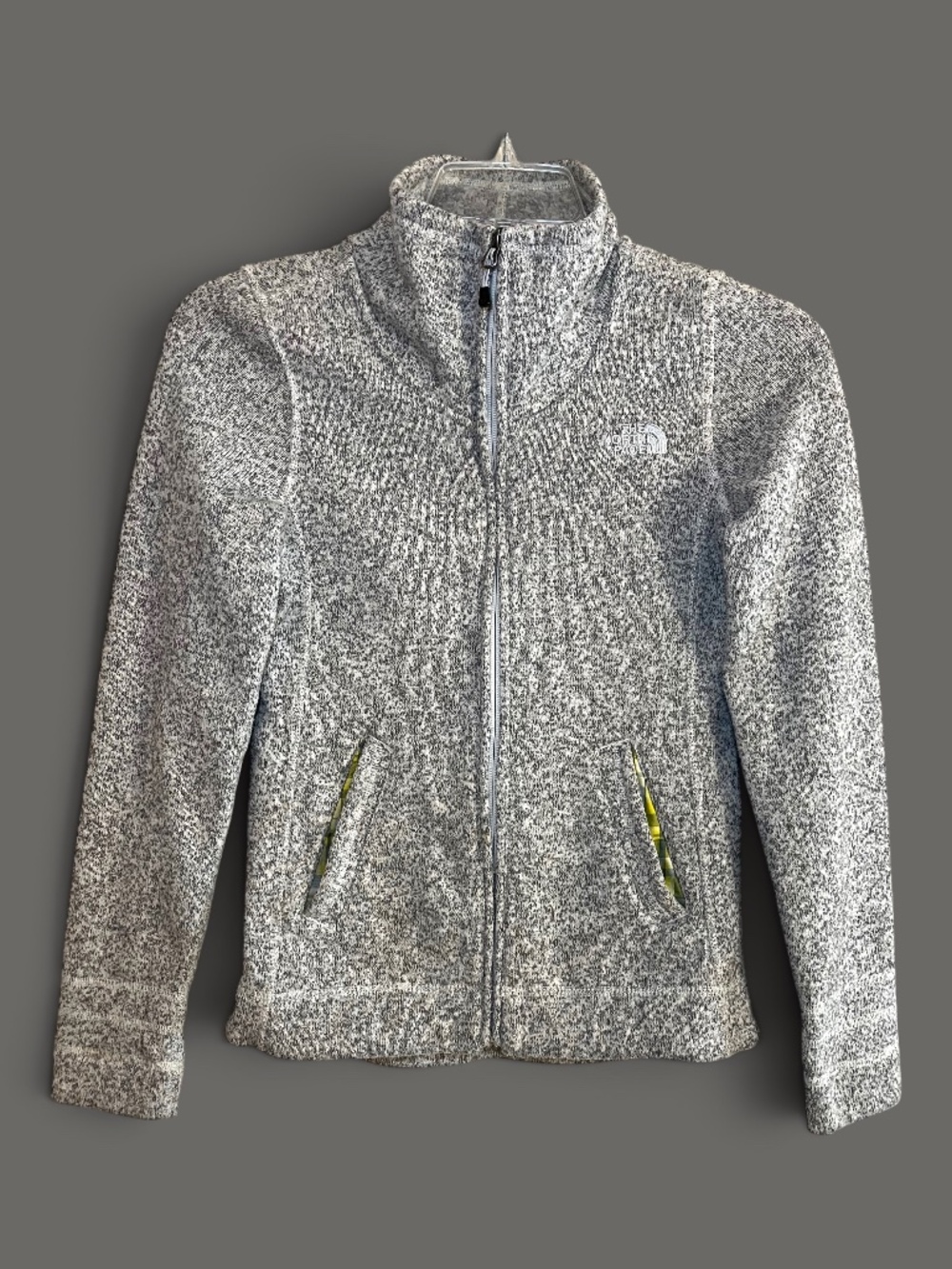 The North Face Heather Gray Crescent Full Zip Sweater Fleece Size XS